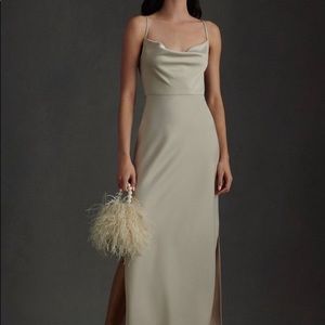 BHLDN Cali Satin Charmeuse Midi Dress